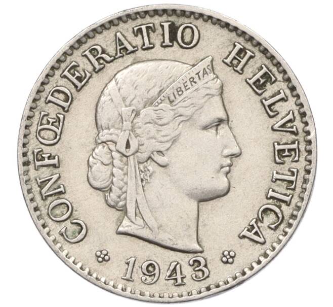 Монета 5 раппенов 1943 года Швейцария (Артикул: K12-31610) — Фото №1