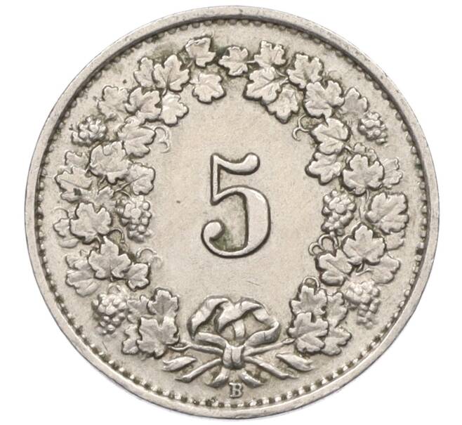 Монета 5 раппенов 1943 года Швейцария (Артикул: K12-31612) — Фото №2