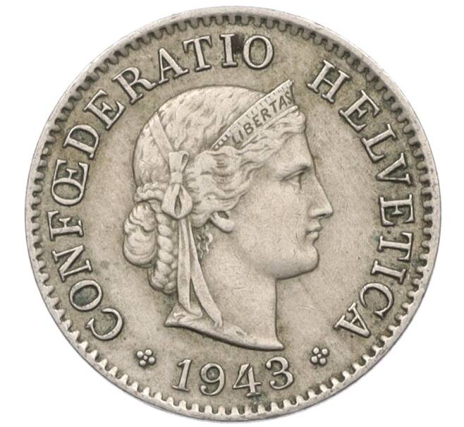 Монета 5 раппенов 1943 года Швейцария (Артикул: K12-31613) — Фото №1