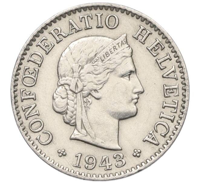 Монета 5 раппенов 1943 года Швейцария (Артикул: K12-31615) — Фото №1