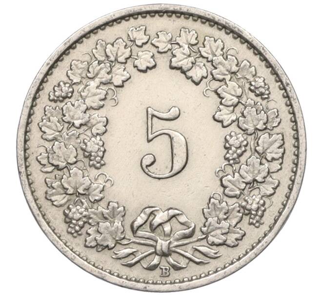 Монета 5 раппенов 1943 года Швейцария (Артикул: K12-31615) — Фото №2