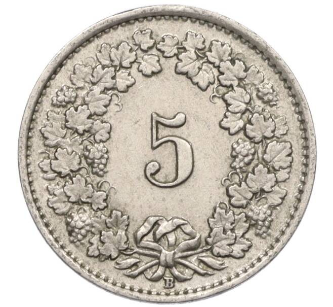 Монета 5 раппенов 1943 года Швейцария (Артикул: K12-31618) — Фото №2