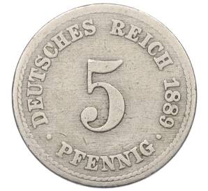 5 пфеннигов 1889 года А Германия — Фото №1