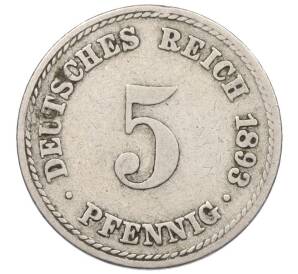 5 пфеннигов 1893 года А Германия — Фото №1