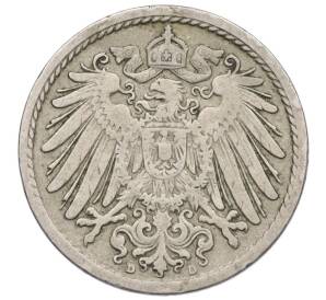 5 пфеннигов 1899 года D Германия — Фото №2