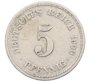 5 пфеннигов 1900 года А Германия — Фото №1