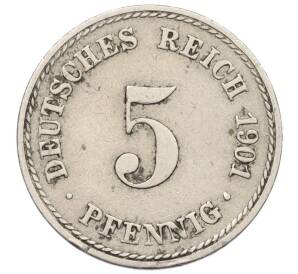 5 пфеннигов 1901 года А Германия — Фото №1