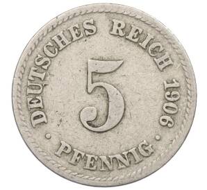 5 пфеннигов 1906 года А Германия — Фото №1