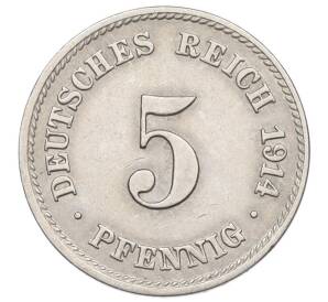 5 пфеннигов 1914 года J Германия — Фото №1