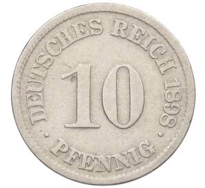 10 пфеннигов 1898 года F Германия — Фото №1