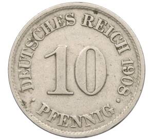 10 пфеннигов 1908 года А Германия — Фото №1