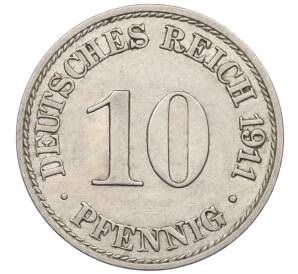 10 пфеннигов 1911 года А Германия — Фото №1