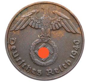 2 рейхспфеннига 1940 года D Германия — Фото №1