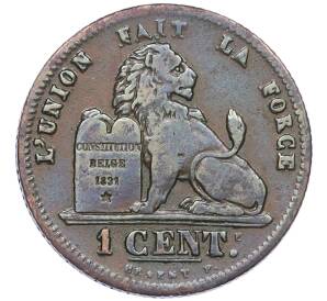 1 сантим 1849 года Бельгия — Фото №1