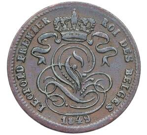 1 сантим 1849 года Бельгия — Фото №2