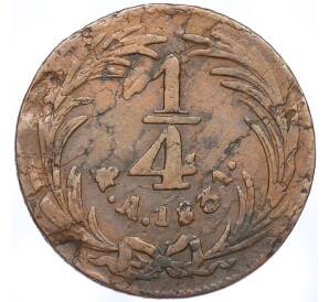 1/4 реала 1831 года Мексика — Фото №1