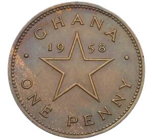 1 пенни 1958 года Гана — Фото №1