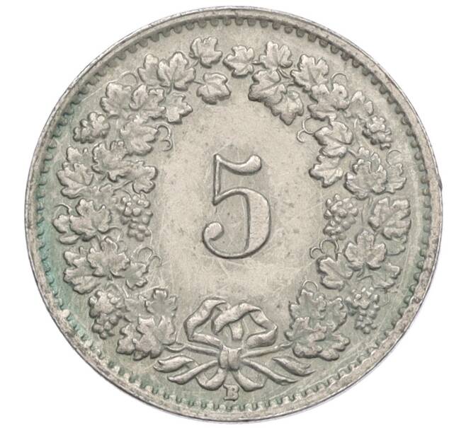 Монета 5 раппенов 1954 года Швейцария (Артикул: K12-32034) — Фото №2