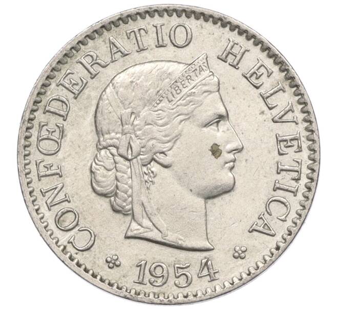 Монета 5 раппенов 1954 года Швейцария (Артикул: K12-32063) — Фото №1