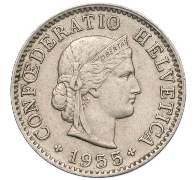 Монета 5 раппенов 1955 года Швейцария (Артикул: K12-32142) — Фото №1