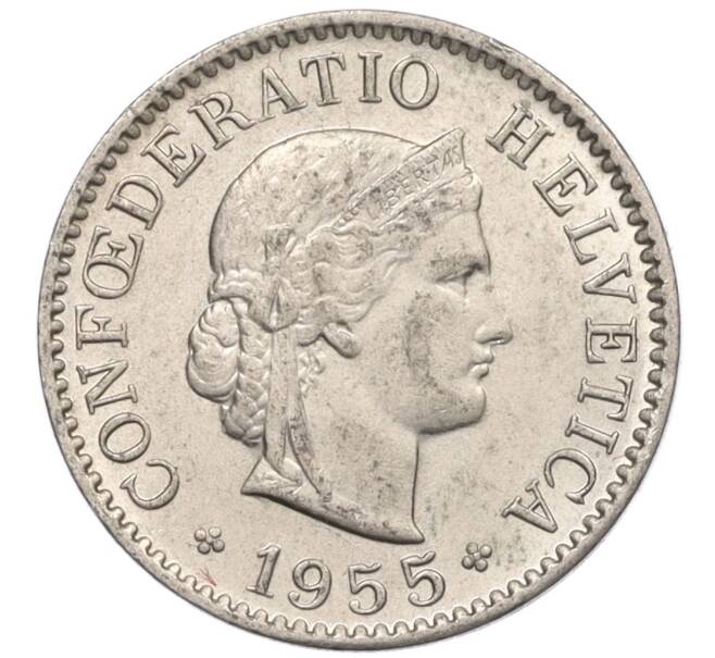 Монета 5 раппенов 1955 года Швейцария (Артикул: K12-32168) — Фото №1