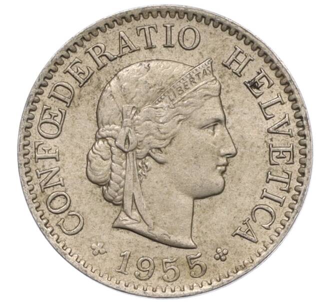 Монета 5 раппенов 1955 года Швейцария (Артикул: K12-32176) — Фото №1