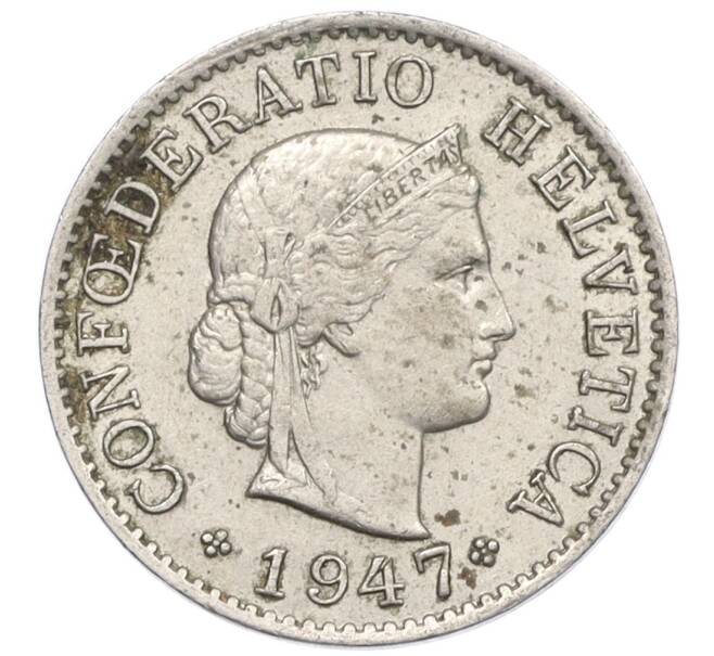 Монета 5 раппенов 1947 года Швейцария (Артикул: K12-32263) — Фото №1