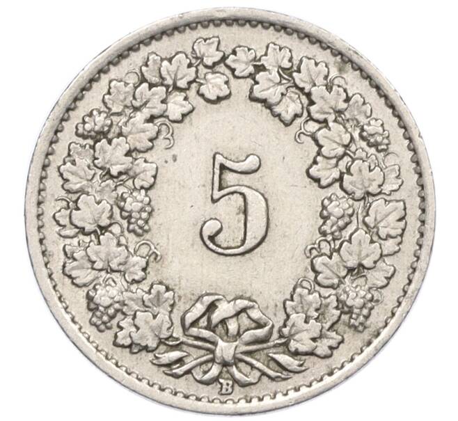 Монета 5 раппенов 1947 года Швейцария (Артикул: K12-32272) — Фото №2