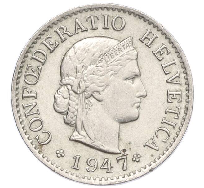 Монета 5 раппенов 1947 года Швейцария (Артикул: K12-32273) — Фото №1