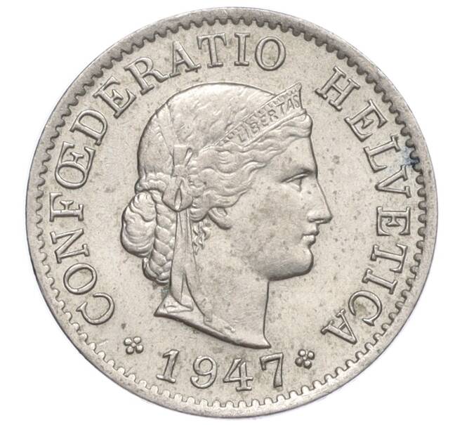 Монета 5 раппенов 1947 года Швейцария (Артикул: K12-32274) — Фото №1
