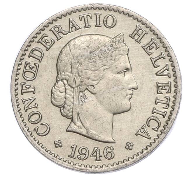 Монета 5 раппенов 1946 года Швейцария (Артикул: K12-32279) — Фото №1