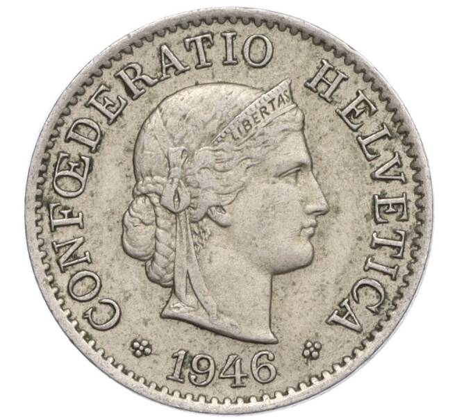 Монета 5 раппенов 1946 года Швейцария (Артикул: K12-32287) — Фото №1