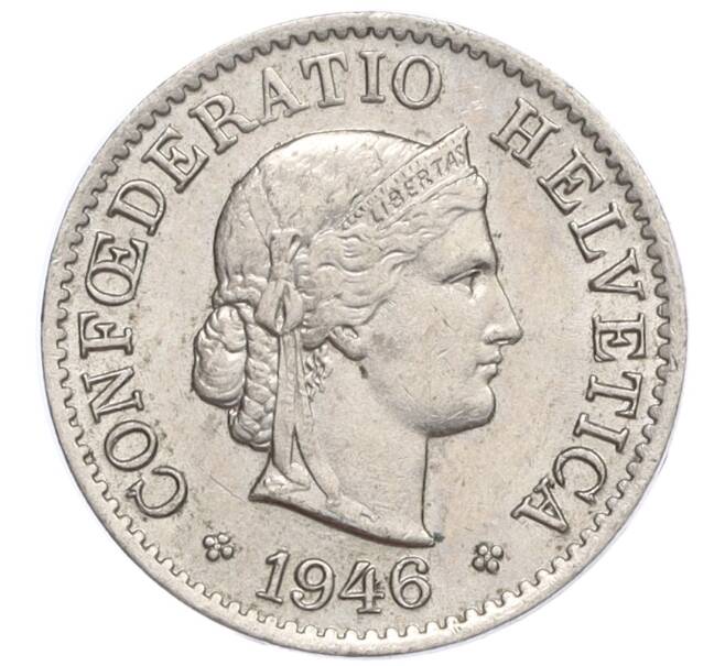 Монета 5 раппенов 1946 года Швейцария (Артикул: K12-32290) — Фото №1