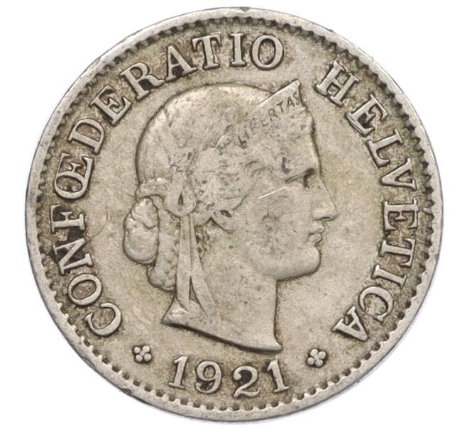 Монета 5 раппенов 1921 года Швейцария (Артикул: K12-32307) — Фото №1