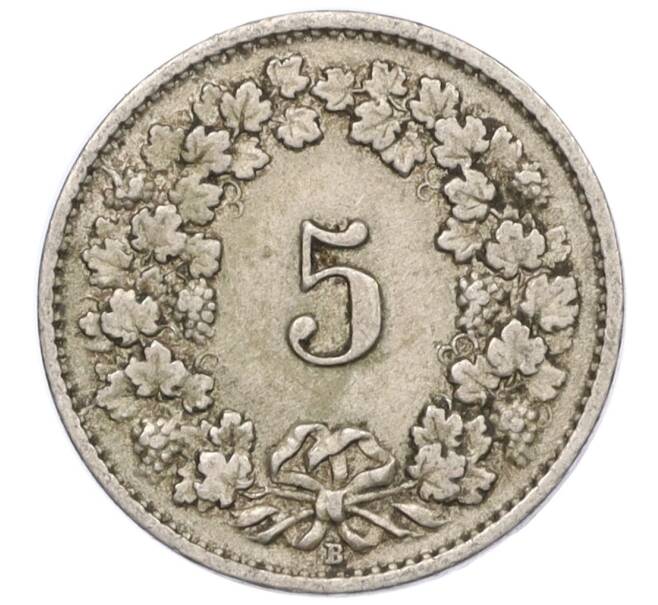 Монета 5 раппенов 1921 года Швейцария (Артикул: K12-32307) — Фото №2