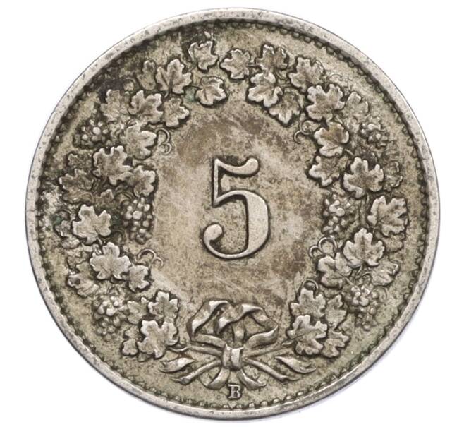 Монета 5 раппенов 1921 года Швейцария (Артикул: K12-32309) — Фото №2