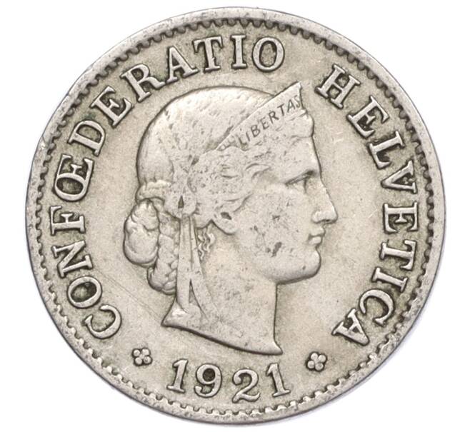 Монета 5 раппенов 1921 года Швейцария (Артикул: K12-32312) — Фото №1