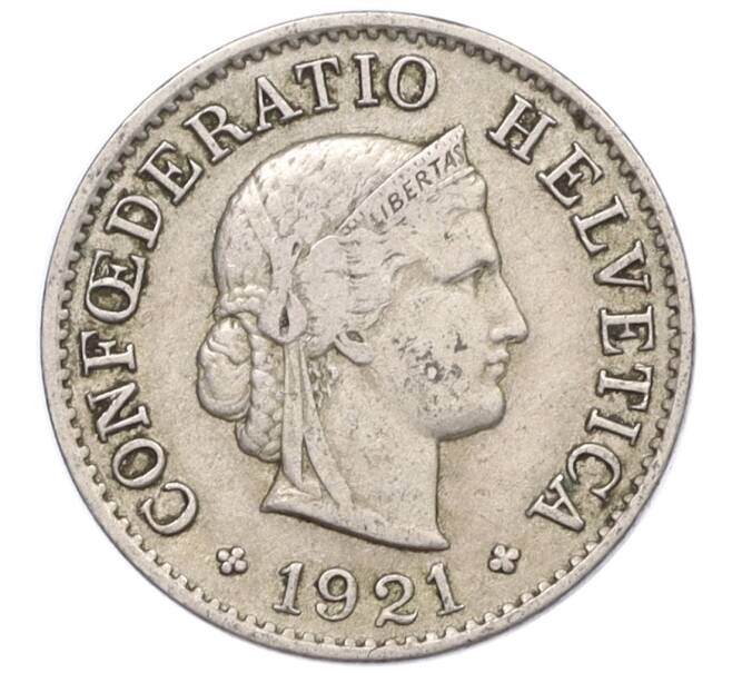 Монета 5 раппенов 1921 года Швейцария (Артикул: K12-32313) — Фото №1