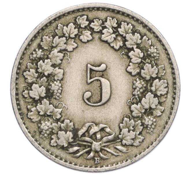 Монета 5 раппенов 1921 года Швейцария (Артикул: K12-32315) — Фото №2