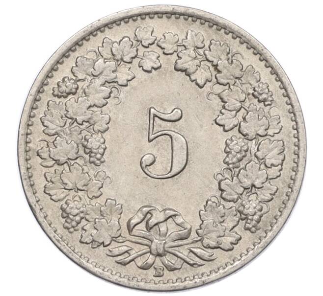 Монета 5 раппенов 1921 года Швейцария (Артикул: K12-32318) — Фото №2