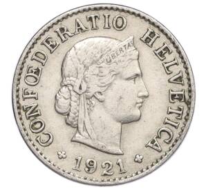 5 раппенов 1921 года Швейцария — Фото №1