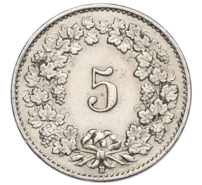 Монета 5 раппенов 1921 года Швейцария (Артикул: K12-32320) — Фото №2