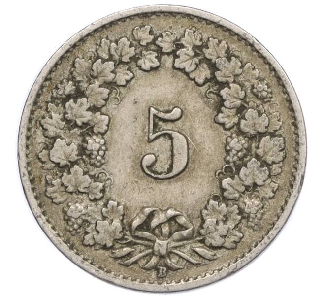 Монета 5 раппенов 1921 года Швейцария (Артикул: K12-32322) — Фото №2