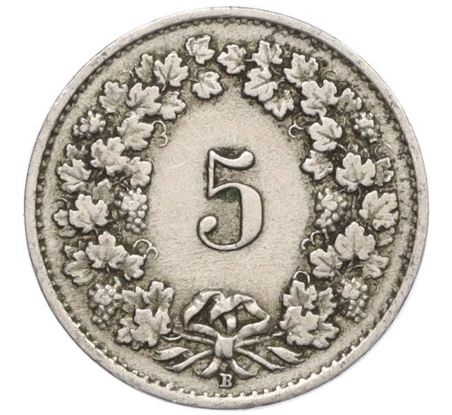 Монета 5 раппенов 1921 года Швейцария (Артикул: K12-32323) — Фото №2