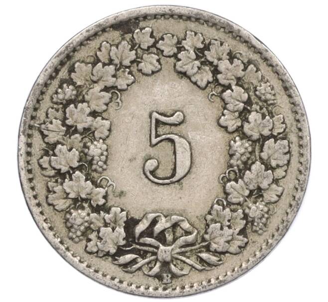 Монета 5 раппенов 1921 года Швейцария (Артикул: K12-32325) — Фото №2