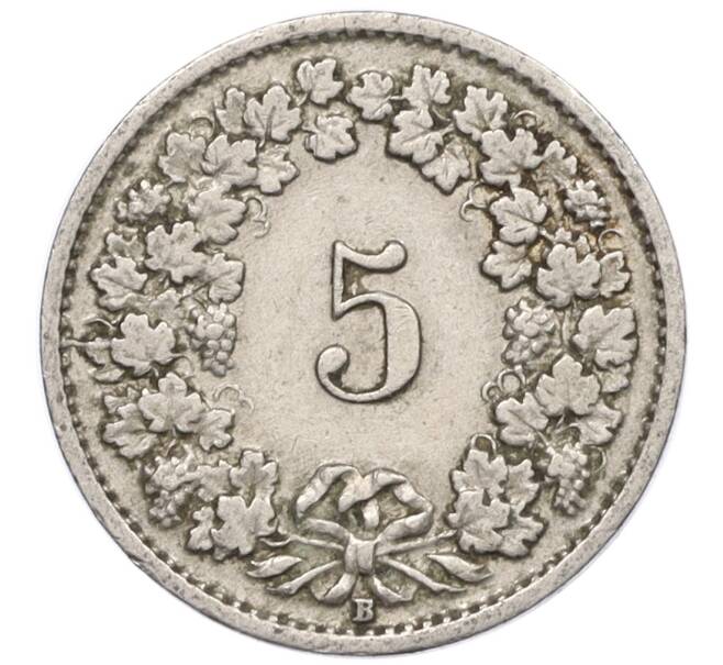 Монета 5 раппенов 1921 года Швейцария (Артикул: K12-32328) — Фото №2