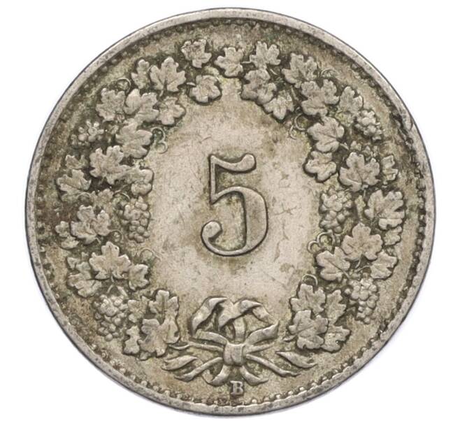 Монета 5 раппенов 1921 года Швейцария (Артикул: K12-32330) — Фото №2
