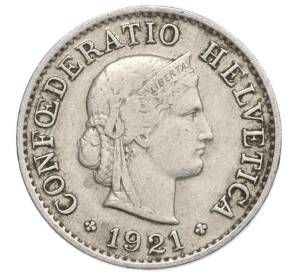 5 раппенов 1921 года Швейцария — Фото №1