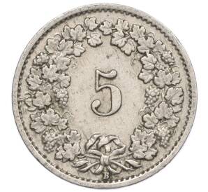 5 раппенов 1921 года Швейцария — Фото №2