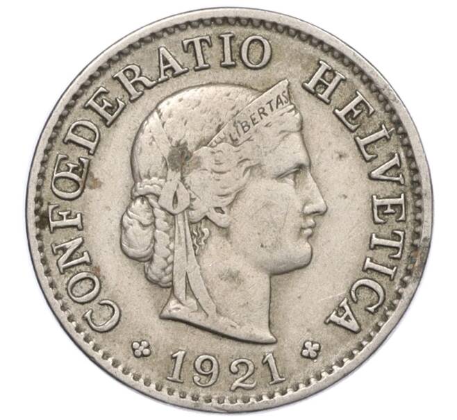 Монета 5 раппенов 1921 года Швейцария (Артикул: K12-32333) — Фото №1